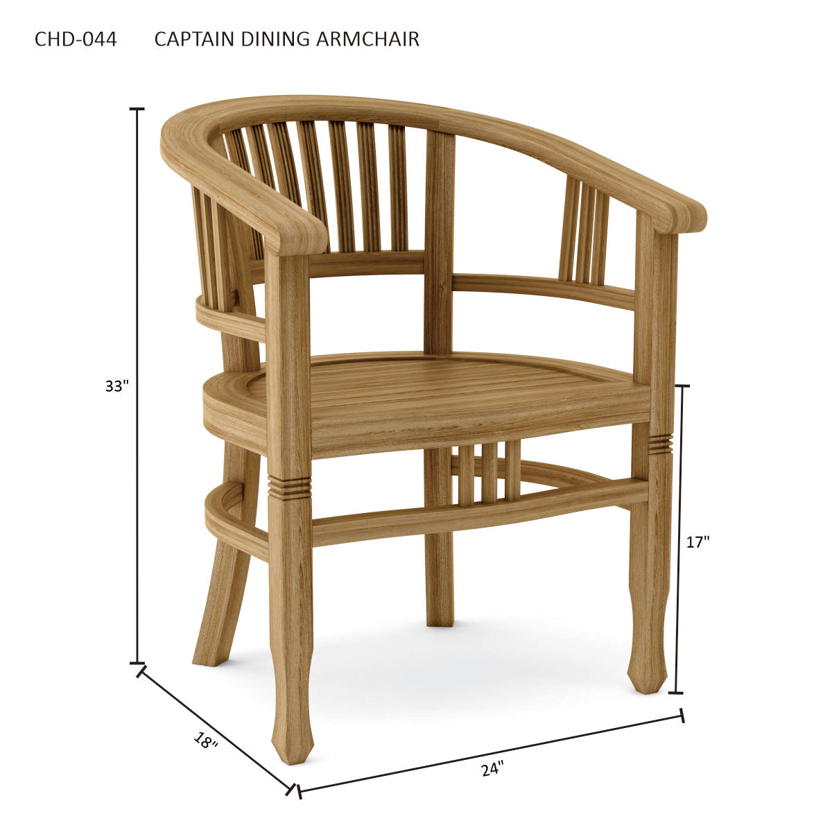 Anderson Teak Captain's Armchair