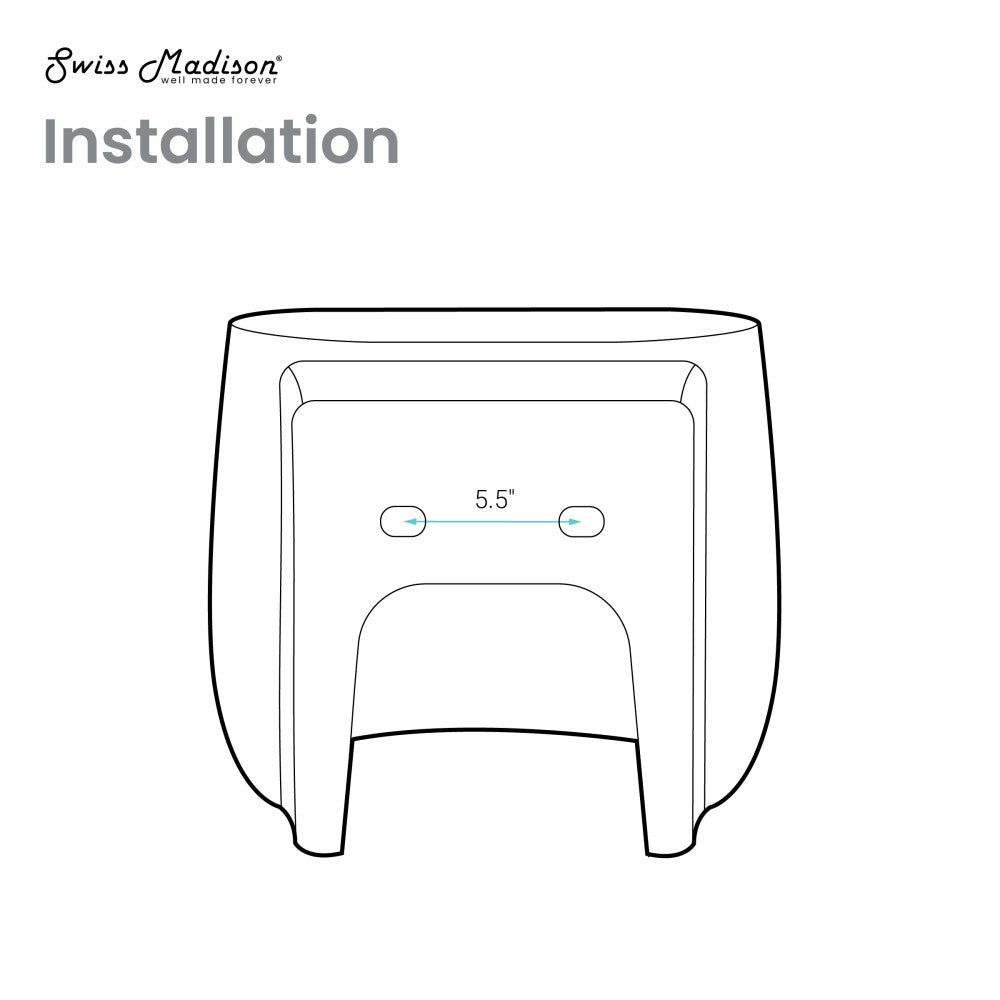 Swiss Madison Ivy Wall-Mount Sink in Matte Black