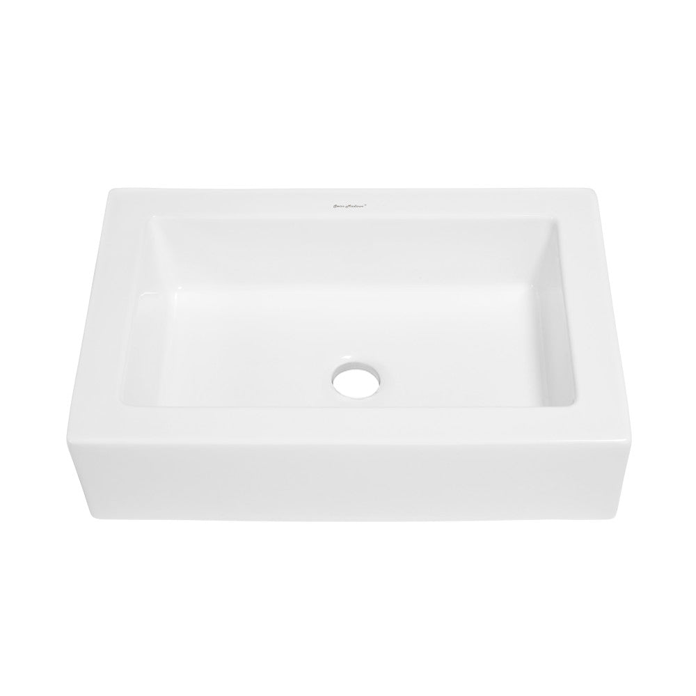 Swiss Madison Voltaire Ceramic Rectangle Vessel Sink