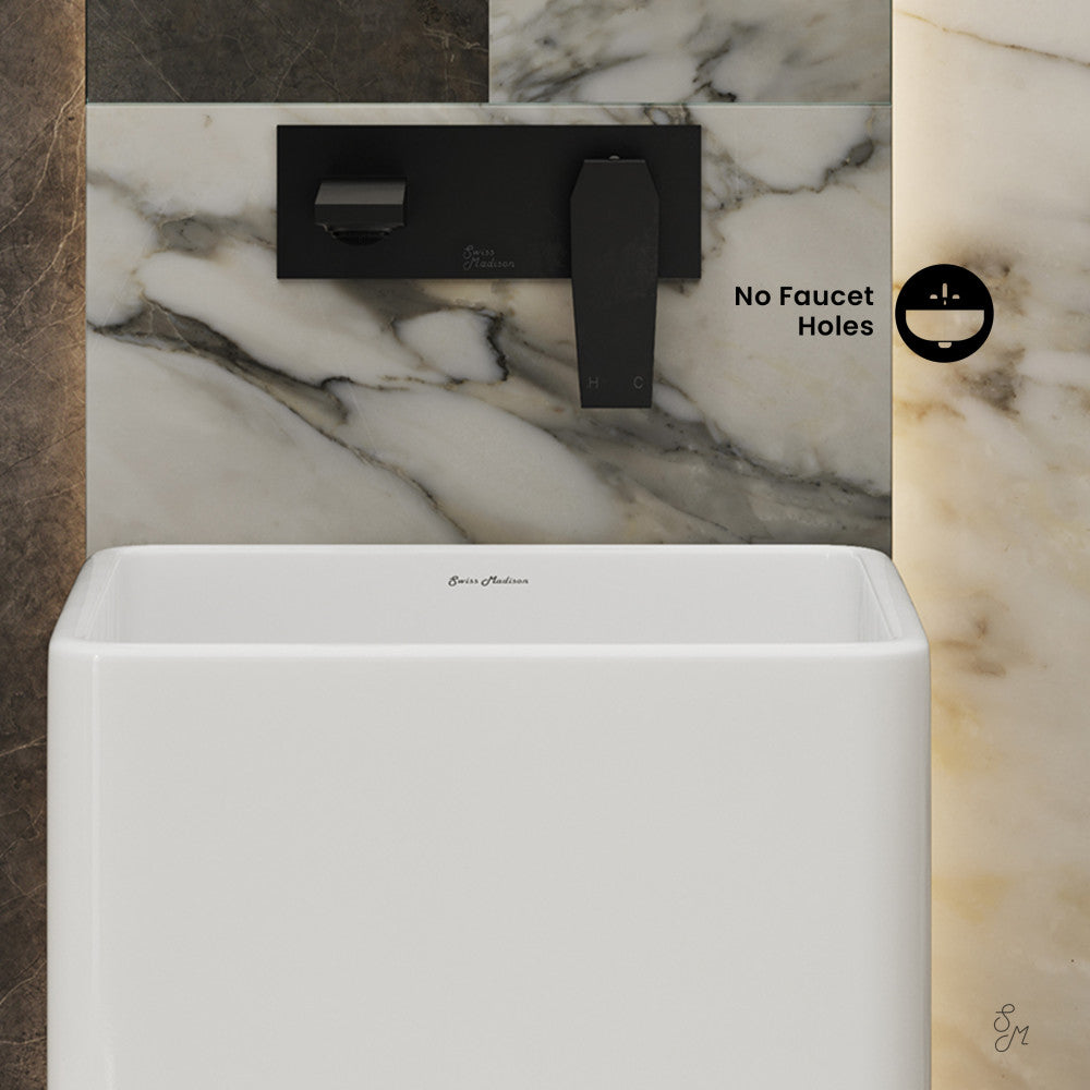 Swiss Madison Claire One-Piece Pedestal Sink
