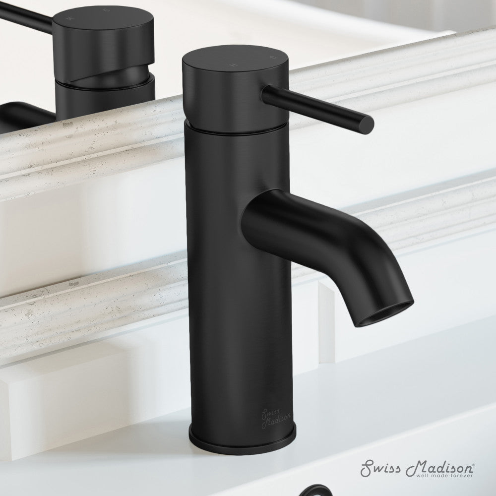 Swiss Madison Ivy Single Hole, Single-Handle, Bathroom Faucet in Matte Black