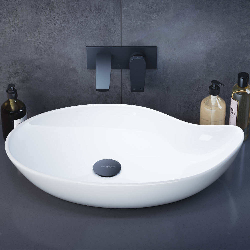Swiss Madison Daxton Glossy White Ceramic Specialty Vessel Sink 25.5 in