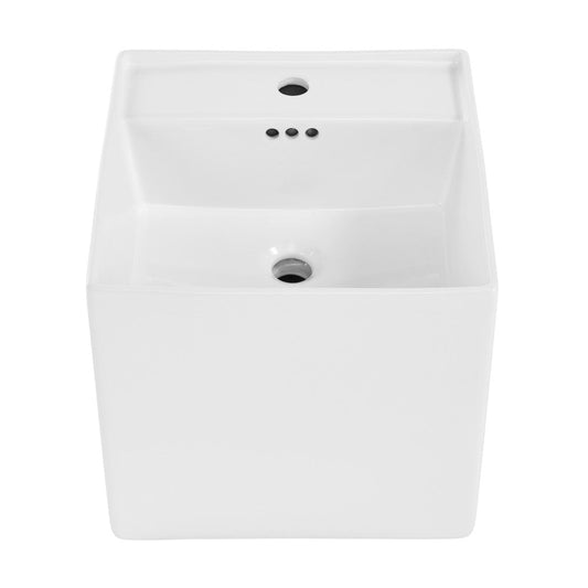 Swiss Madison Pur 16.5" Square Wall-Mount Bathroom Sink