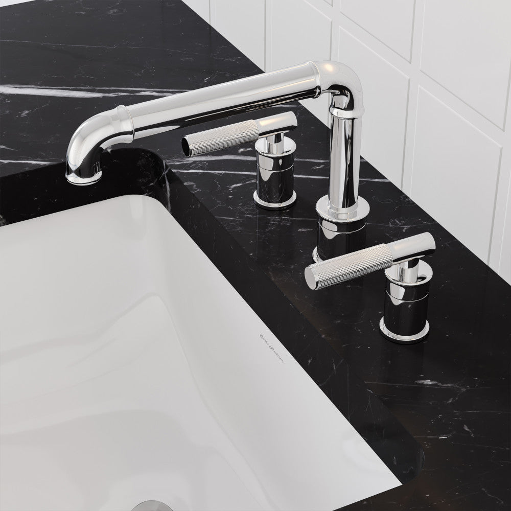 Swiss Madison Avallon 8 in. Widespread, Sleek Handle, Bathroom Faucet in Chrome