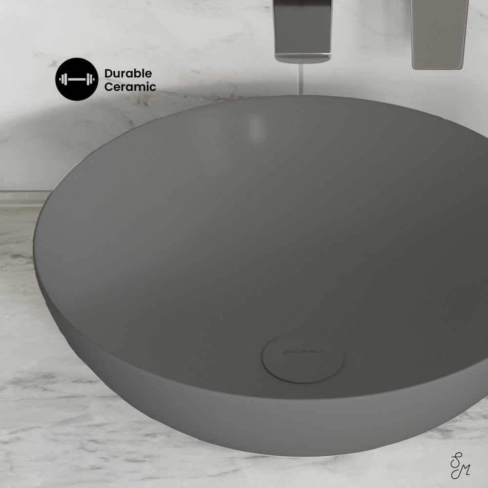 Swiss Madison Classe 16 Color Ceramic Sink in Matte Grey