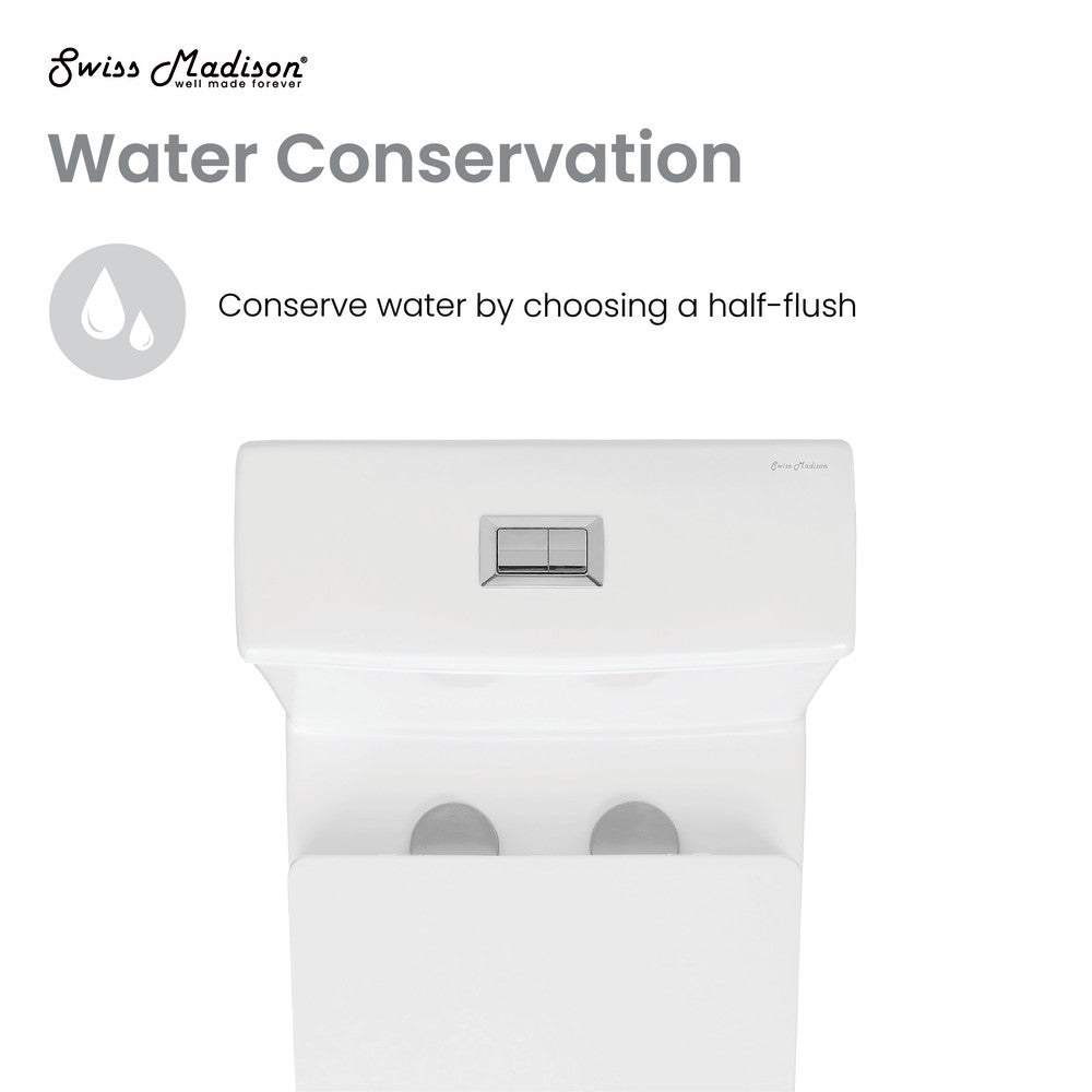 Swiss Madison Dreux One Piece Elongated Dual Flush Toilet with 0.95/1.26 GPF