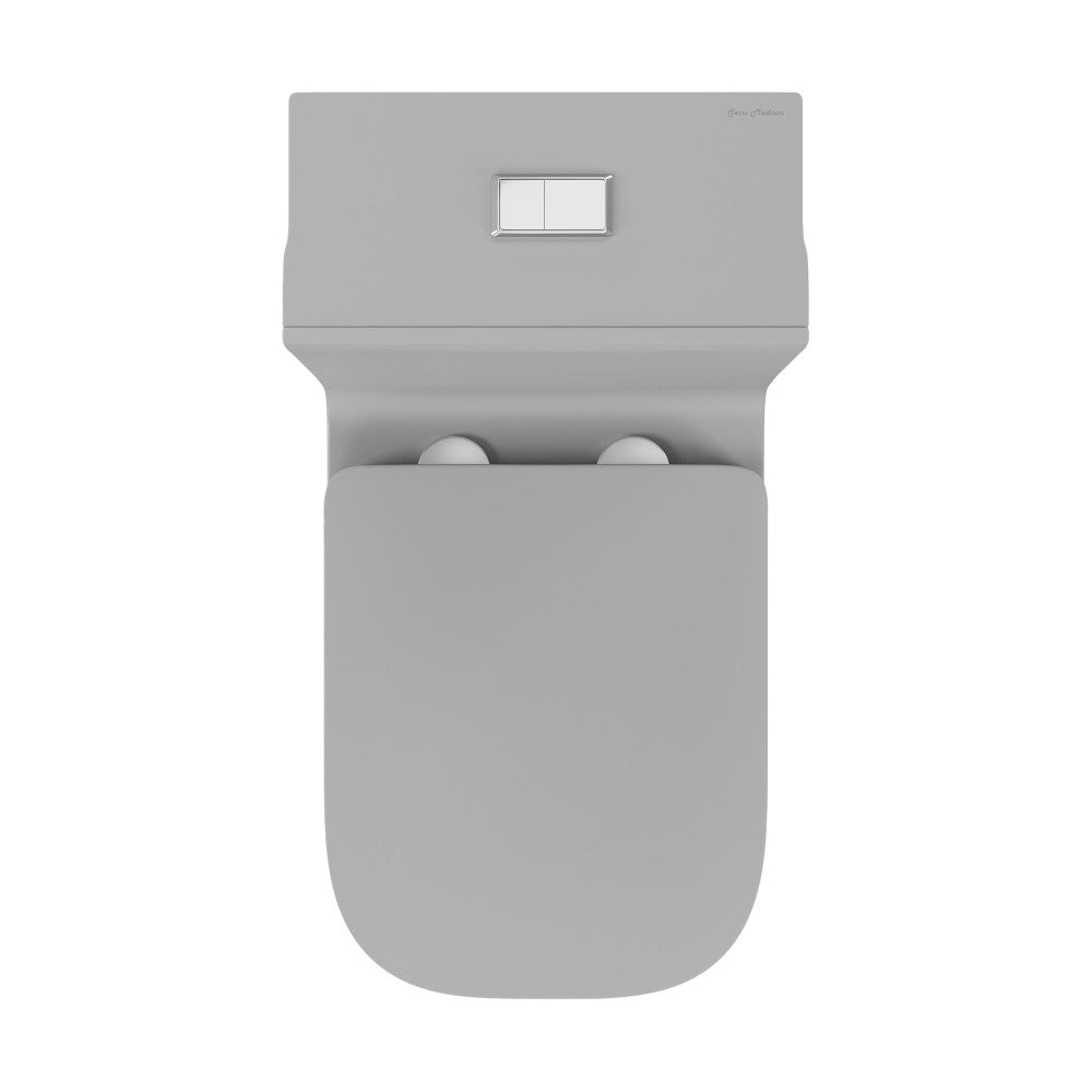 Swiss Madison Concorde One Piece Square Toilet Dual Flush in Matte Grey 1.1/1.6 gpf