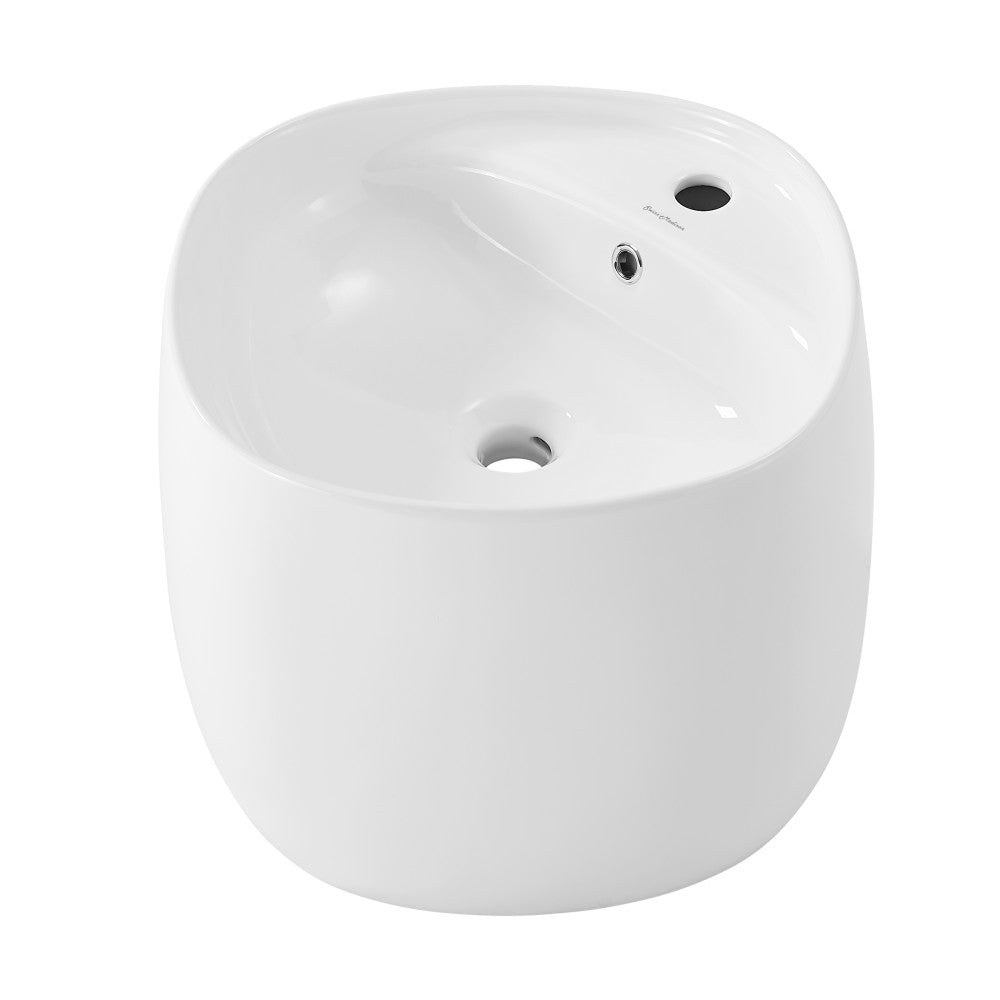 Swiss Madison Ivy 18 in. Ceramic Glossy White Wall Mount Sink