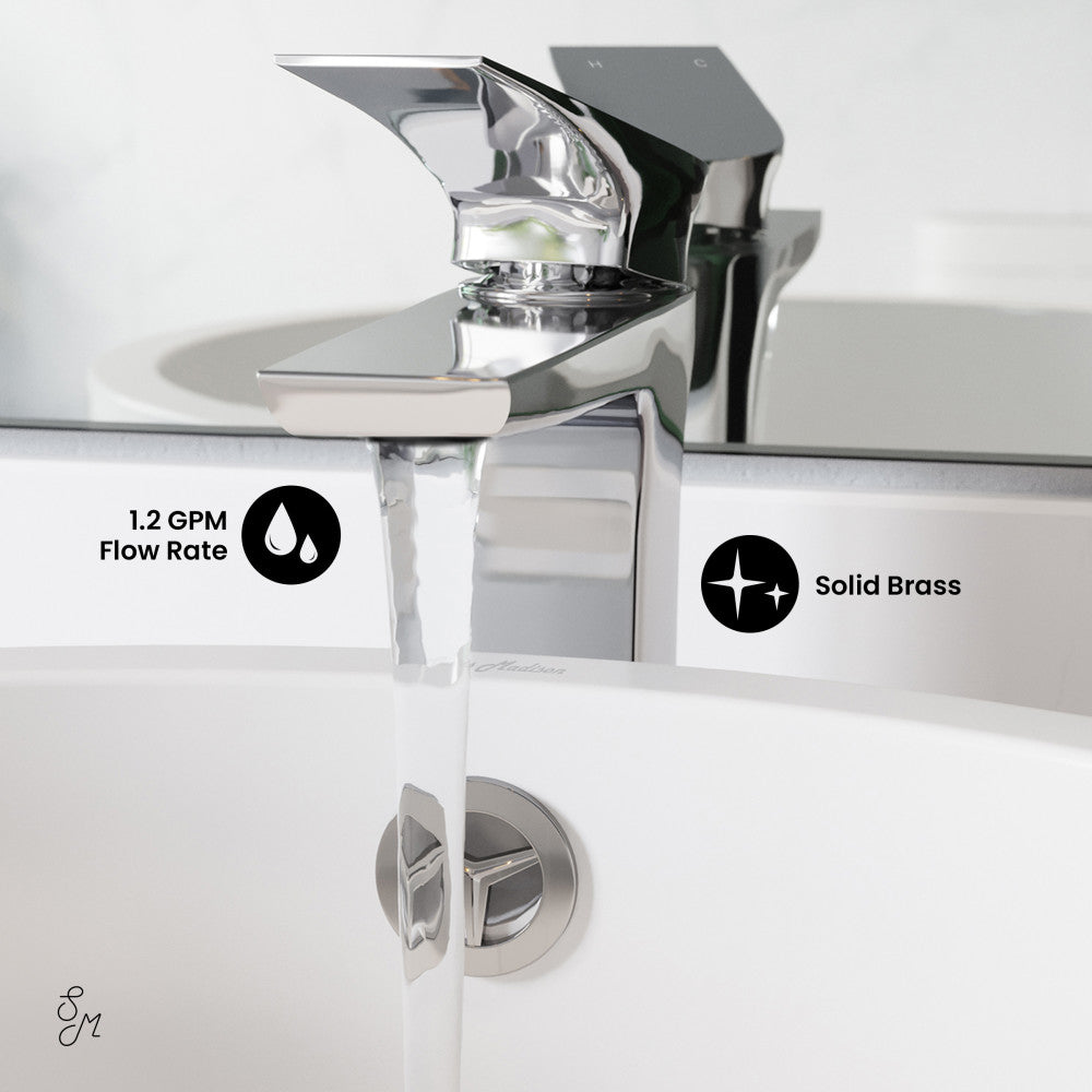 Swiss Madison Monaco Single Hole, Single-Handle, High Arc Bathroom Faucet in Chrome