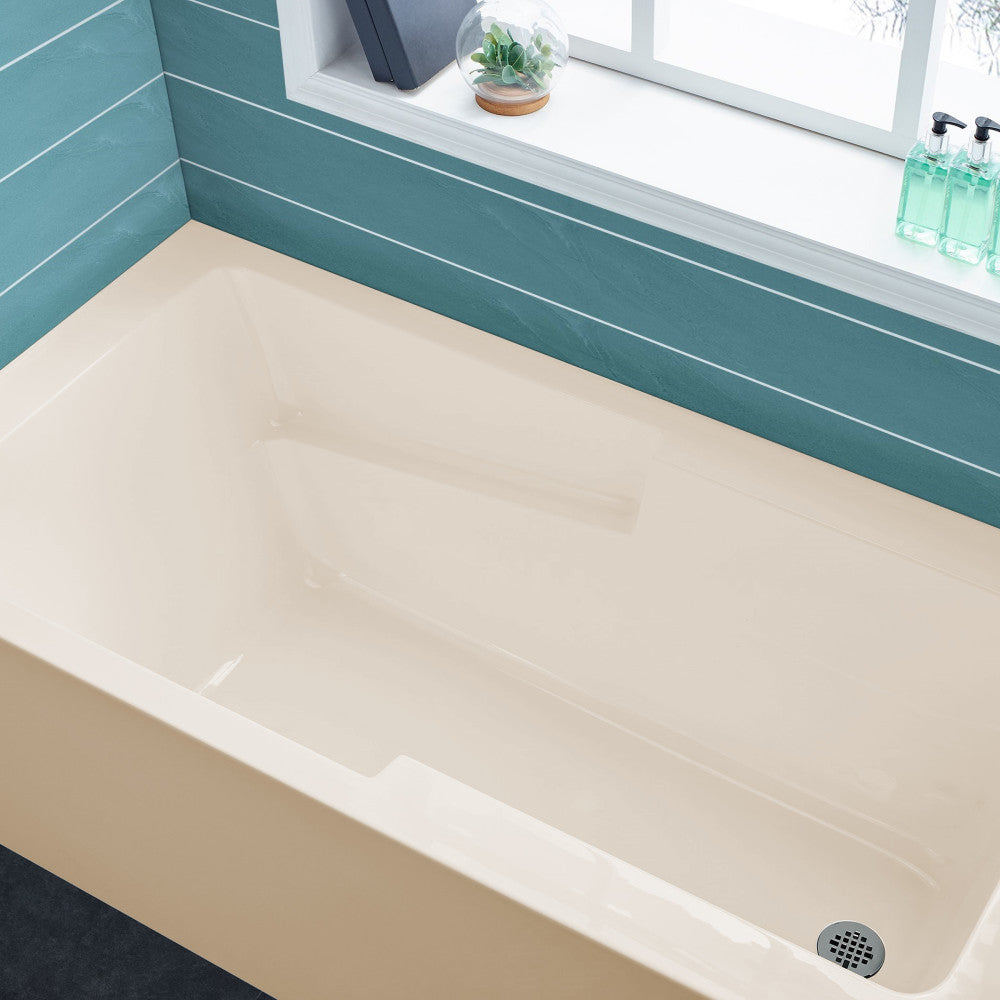 Swiss Madison Voltaire 60" x 30" Right-Hand Drain Alcove Bathtub with Apron in Bisque