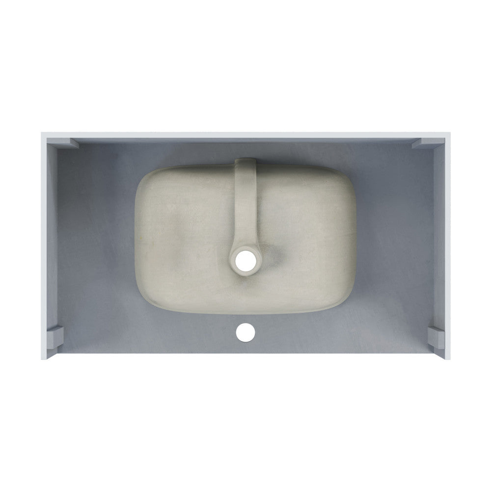Swiss Madison Avancer 36'' Wall Mount Sink In Blue Celeste