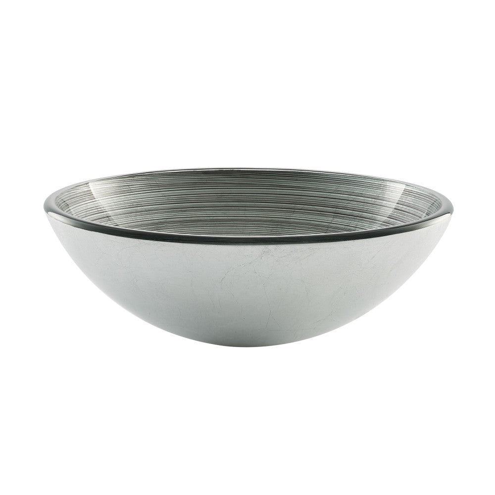 Swiss Madison Cascade 16.5 Glass Vessel Sink with Faucet, Smoky Grey