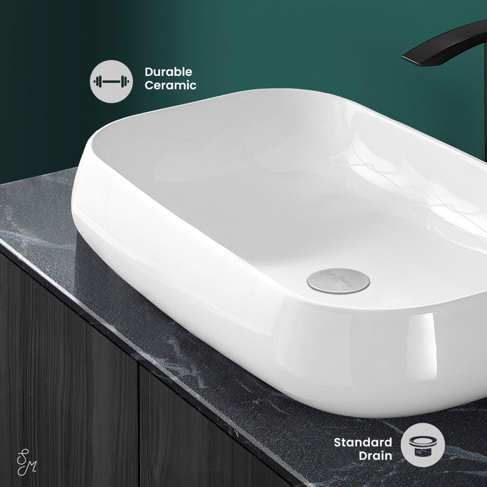 Swiss Madison Chateau 28 Rectangle Ceramic Vessel Sink