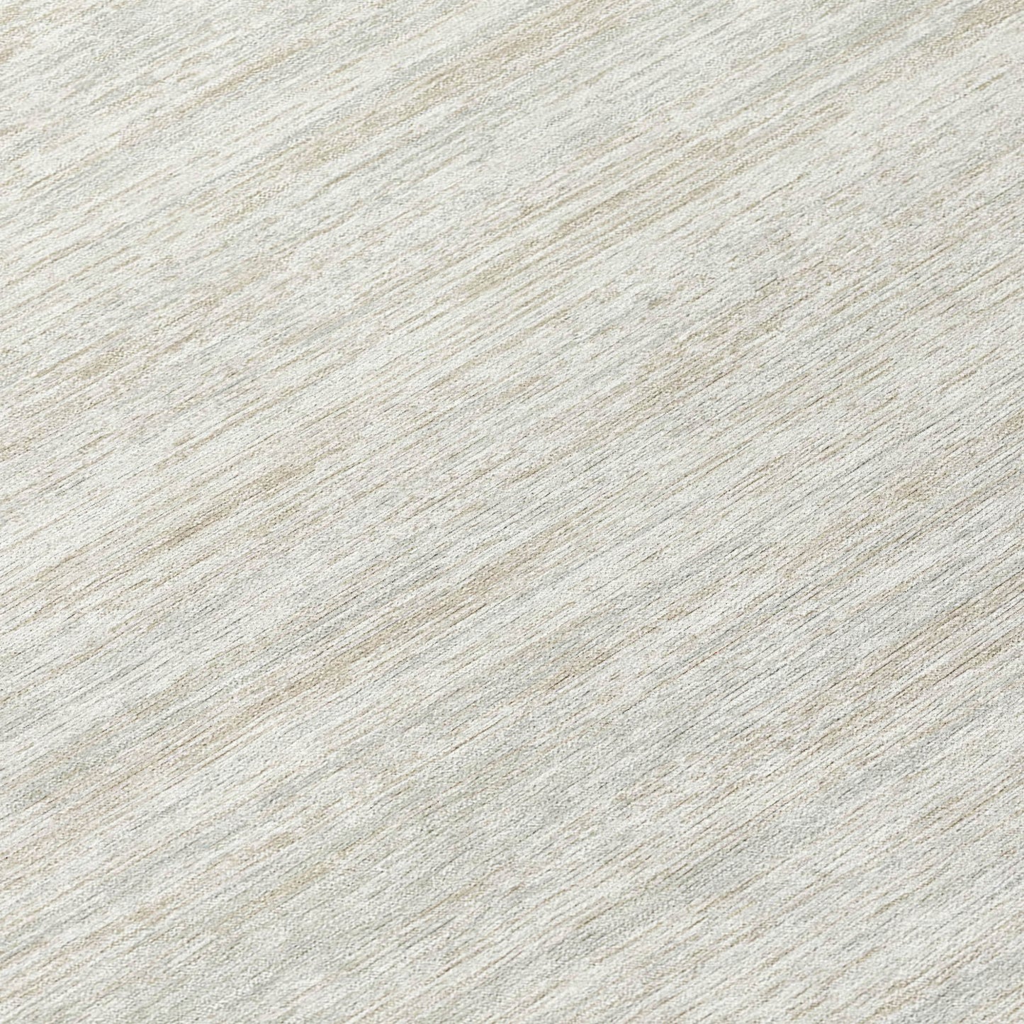 Tabselect Home Line 8' Ivory And Gray Round Striped Washable Indoor Outdoor Area Rug