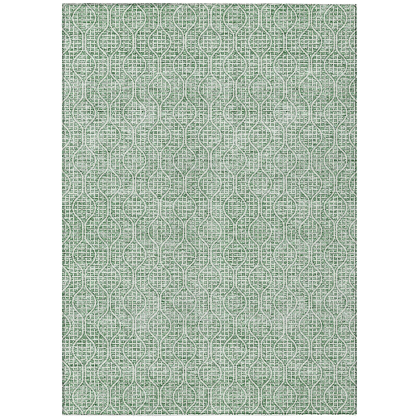 Tabselect Home Line 5' X 8' Sage And Gray Geometric Washable Indoor Outdoor Area Rug
