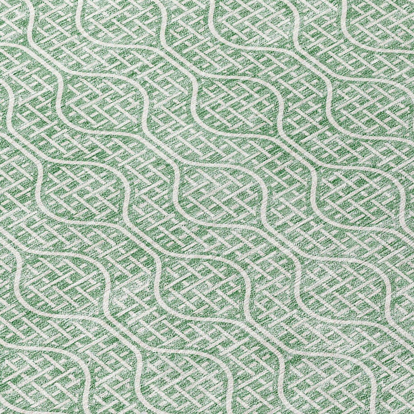Tabselect Home Line 8' Sage And Gray Round Geometric Washable Indoor Outdoor Area Rug