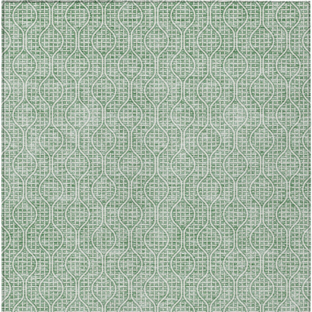 Tabselect Home Line 8' X 10' Sage And Gray Geometric Washable Indoor Outdoor Area Rug
