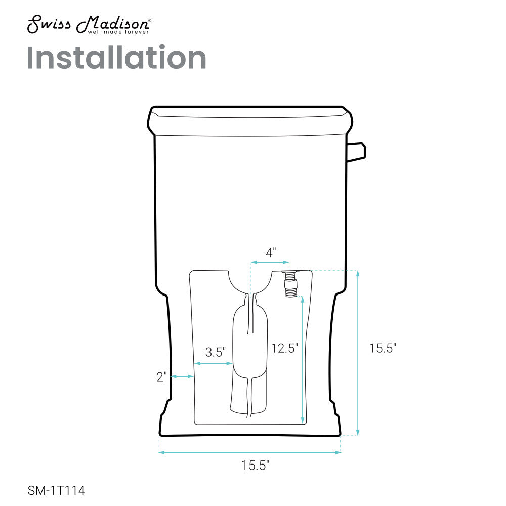 Swiss Madison Voltaire One-Piece Elongated Toilet Side Flush 1.28 gpf