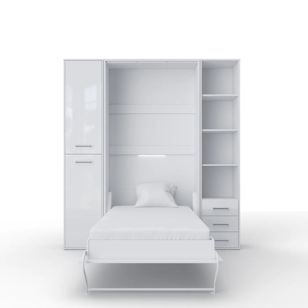 Maxima House Invento Vertical Wall Bed, Murphy Bed With Cabinets