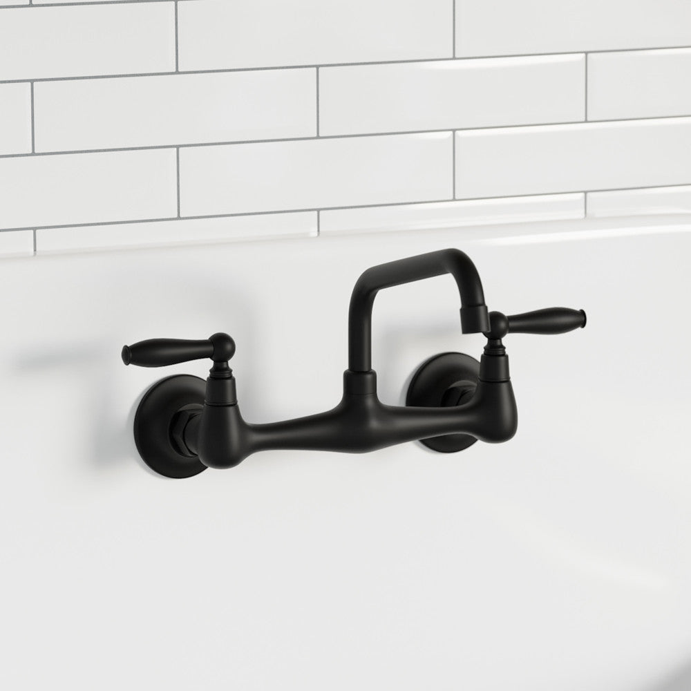 Swiss Madison Loire Wall-Mounted Faucet in Matte Black