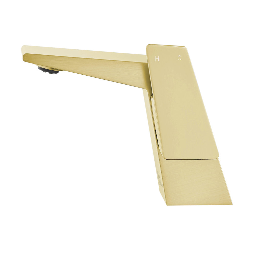 Swiss Madison Carre Single Hole, Single-Handle, Bathroom Faucet in Brushed Gold