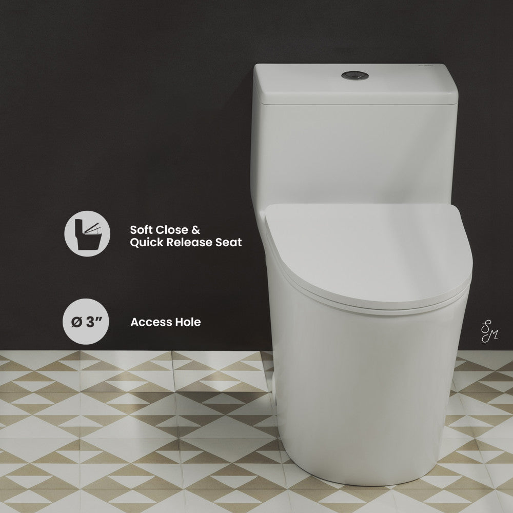 Swiss Madison Arles One-Piece Elongated Toilet Vortex Dual-Flush 0.8/1.18 gpf
