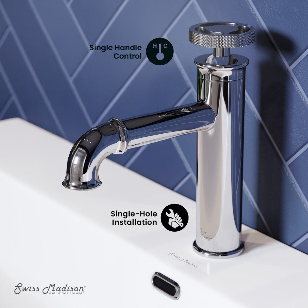Swiss Madison Avallon Single Hole, Single-Handle Wheel, Bathroom Faucet in Chrome