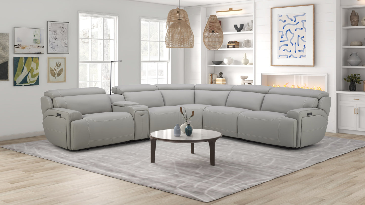 J&M Furniture 6095B Sectional Color U756043 in Grey