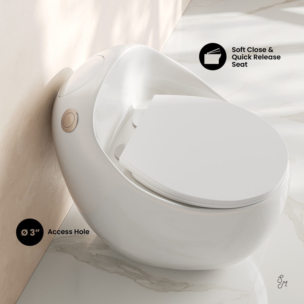 Swiss Madison Plaisir II One-Piece Elongated Toilet Top Flush 1.28 GPF
