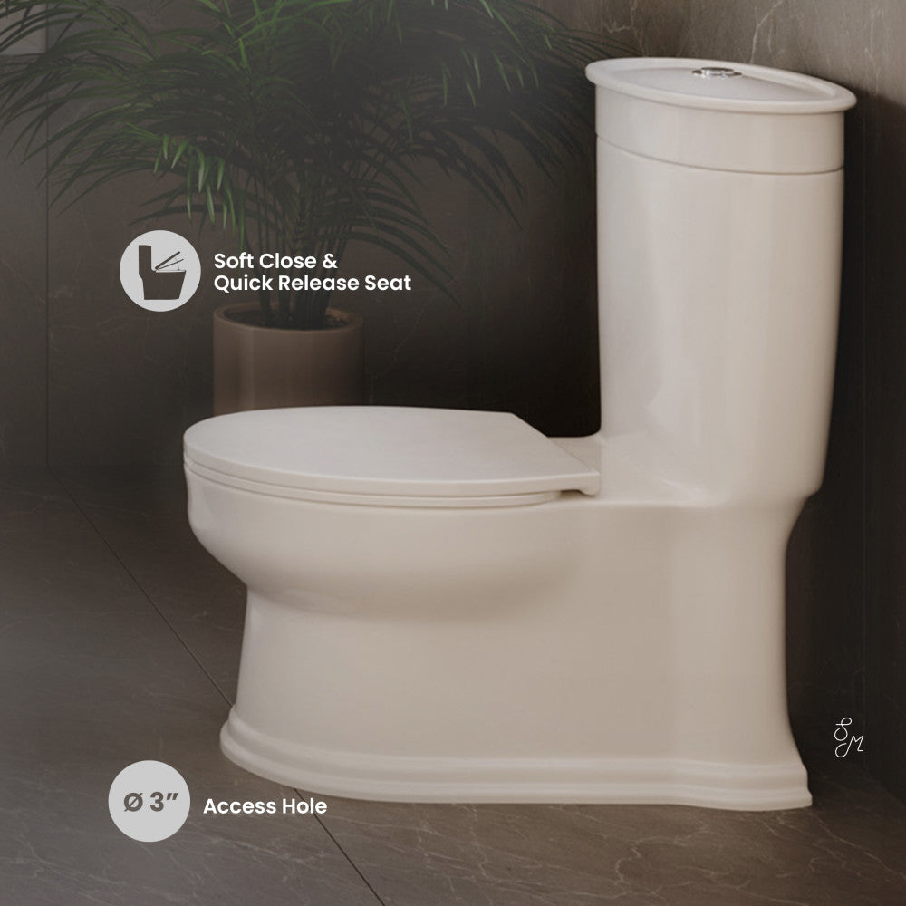 Swiss Madison Santorini One-Piece Elongated Toilet Dual-Flush 1.1/1.6 gpf