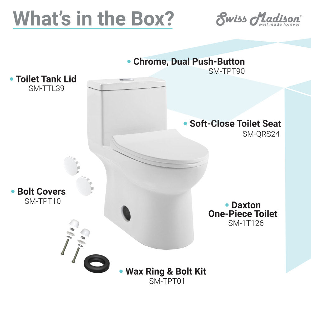 Swiss Madison Daxton One-Piece Elongated Dual-Flush Toilet 1.1/1.6 gpf