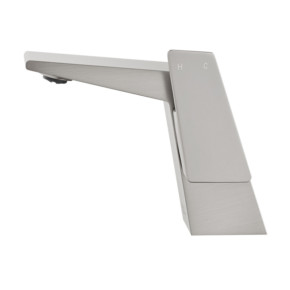Swiss Madison Carre Single Hole, Single-Handle, Bathroom Faucet in Brushed Nickel