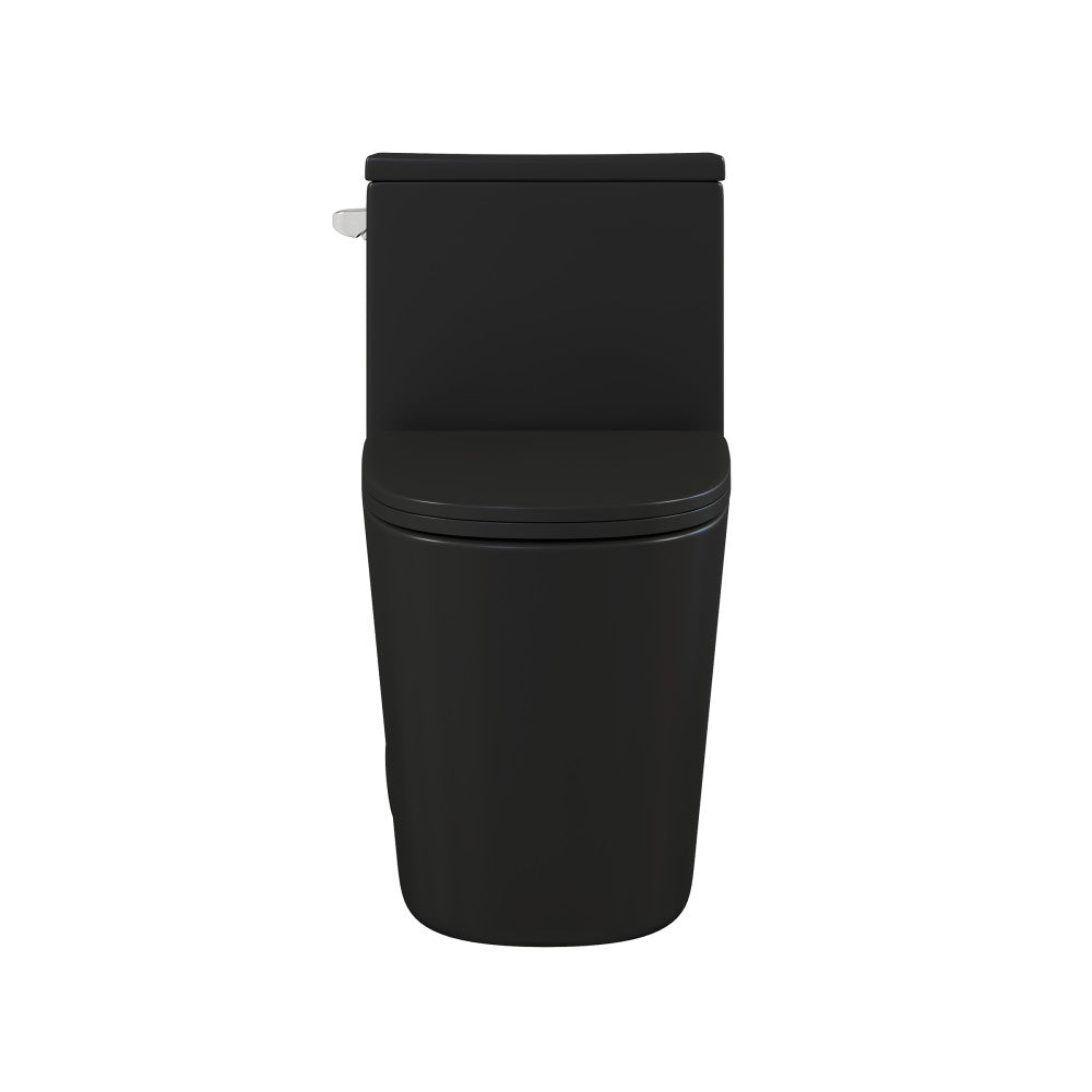 Swiss Madison Dreux One-Piece 12" Rough-in 1.28 GPF Left Flush Elongated Toilet in Matte Black