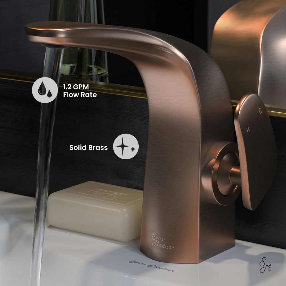 Swiss Madison Chateau Single Hole, Single-Handle, Bathroom Faucet in Oil Rubbed Bronze