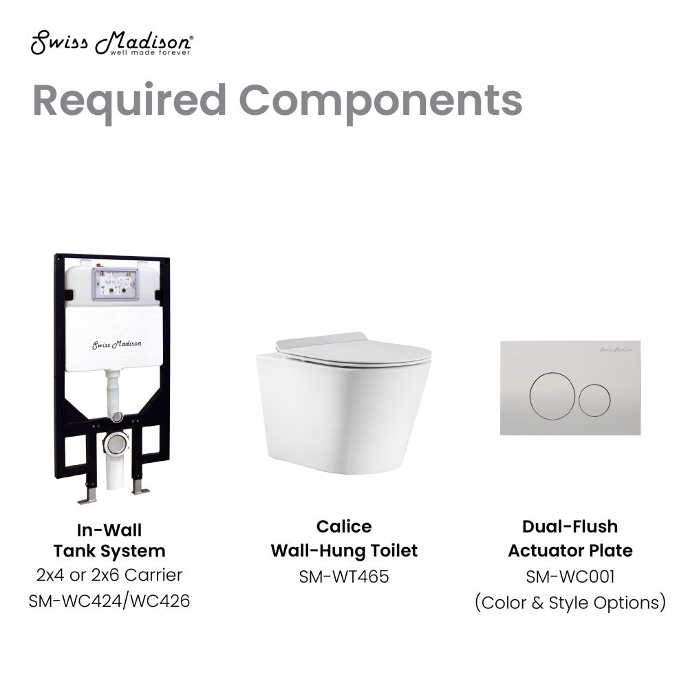 Swiss Madison Calice Wall-Hung Round Toilet Bowl