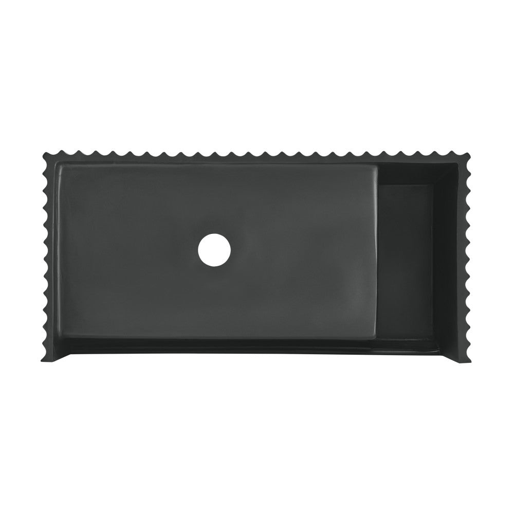 Swiss Madison Delice 24" Rectangle Wall-Mount Bathroom Sink in Matte Black