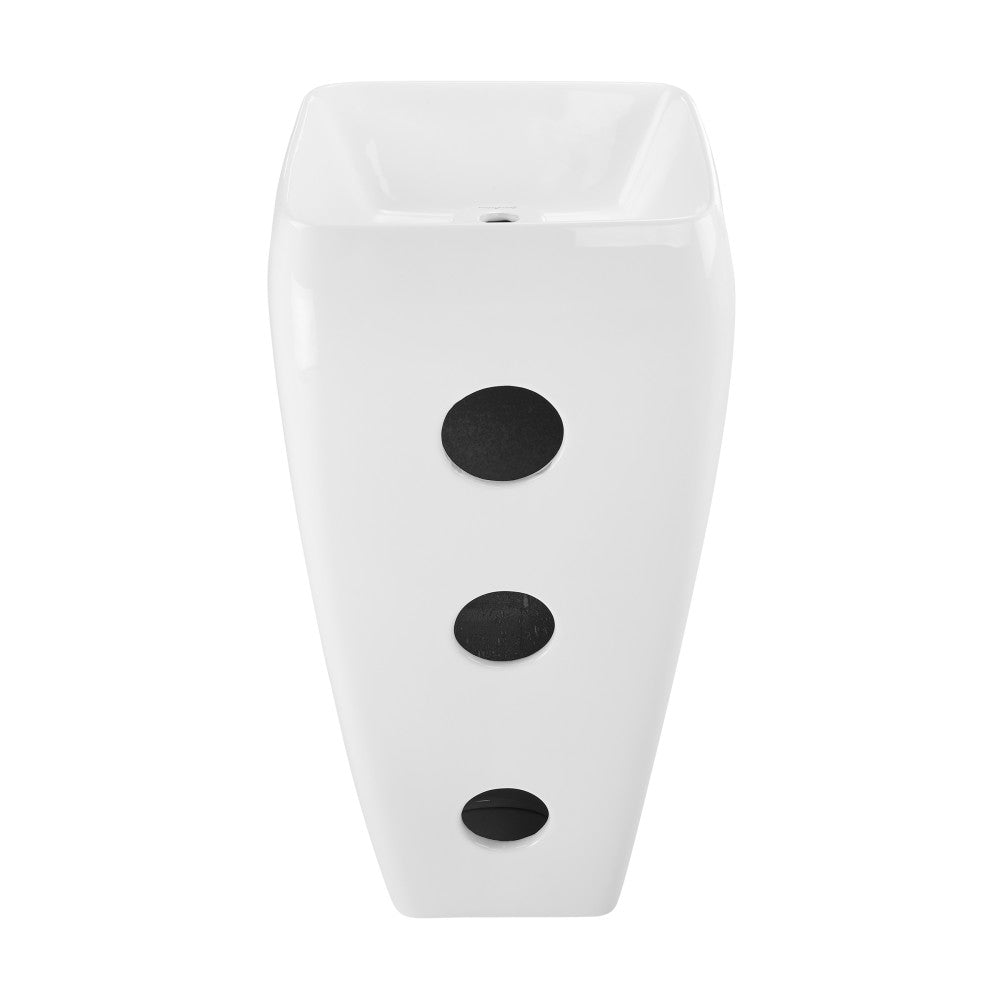 Swiss Madison Carre One Piece Pedestal Sink
