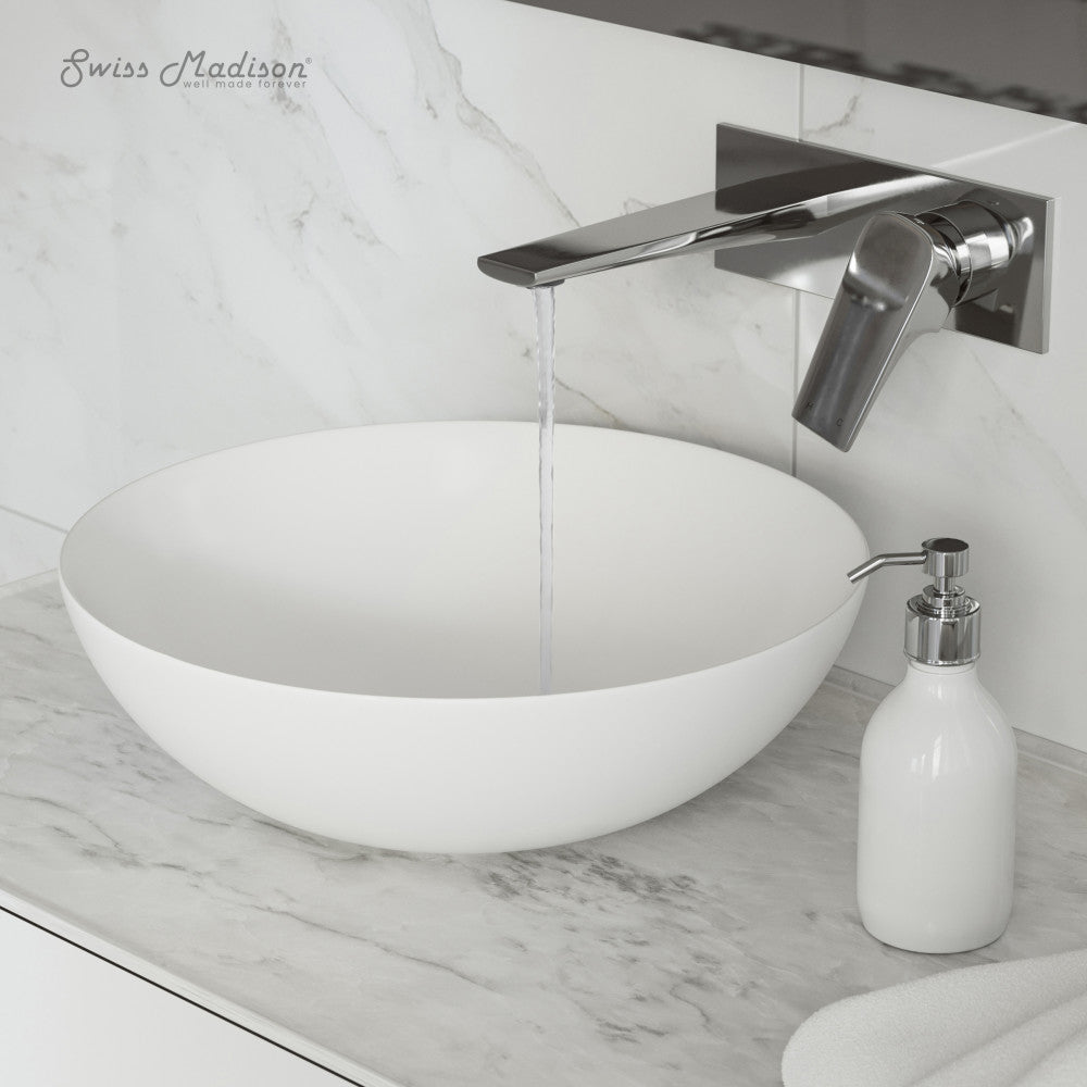 Swiss Madison Monaco Single-Handle, Wall-Mount, Bathroom Faucet in Chrome