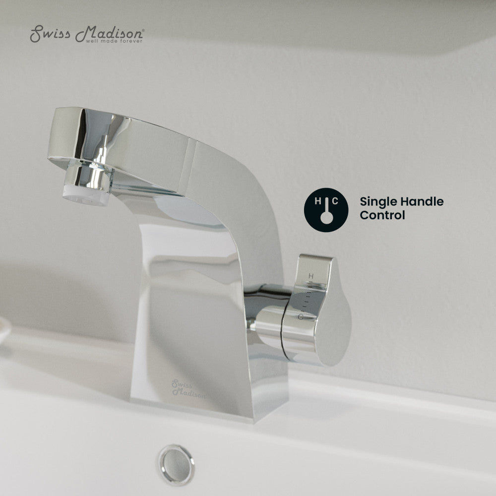 Swiss Madison Virage 7 Single Handle, Bathroom Faucet in Chrome