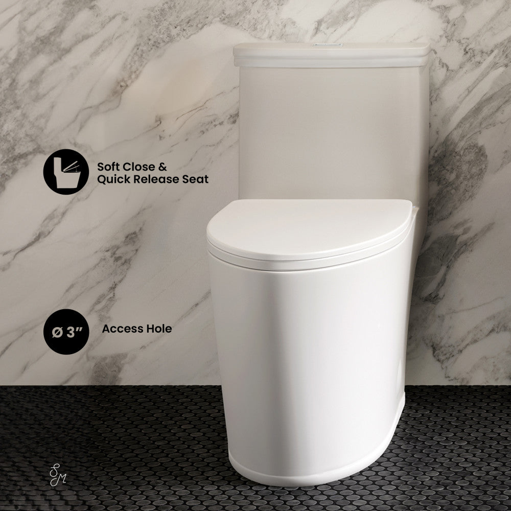 Swiss Madison Beau One-Piece Elongated Toilet Dual-Flush 1.1/1.6 gpf