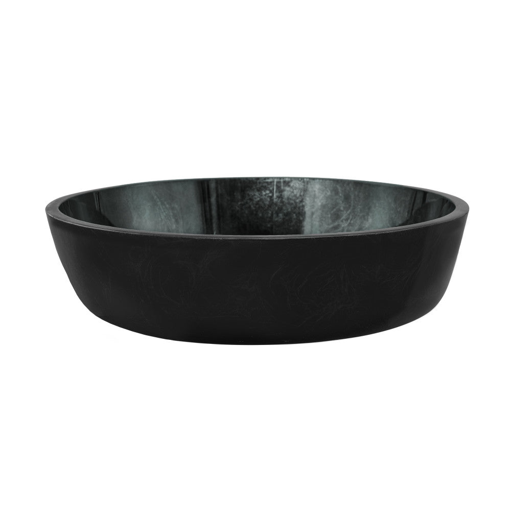 Swiss Madison Avallon 16.5 " Round Glass Vessel Sink, Black