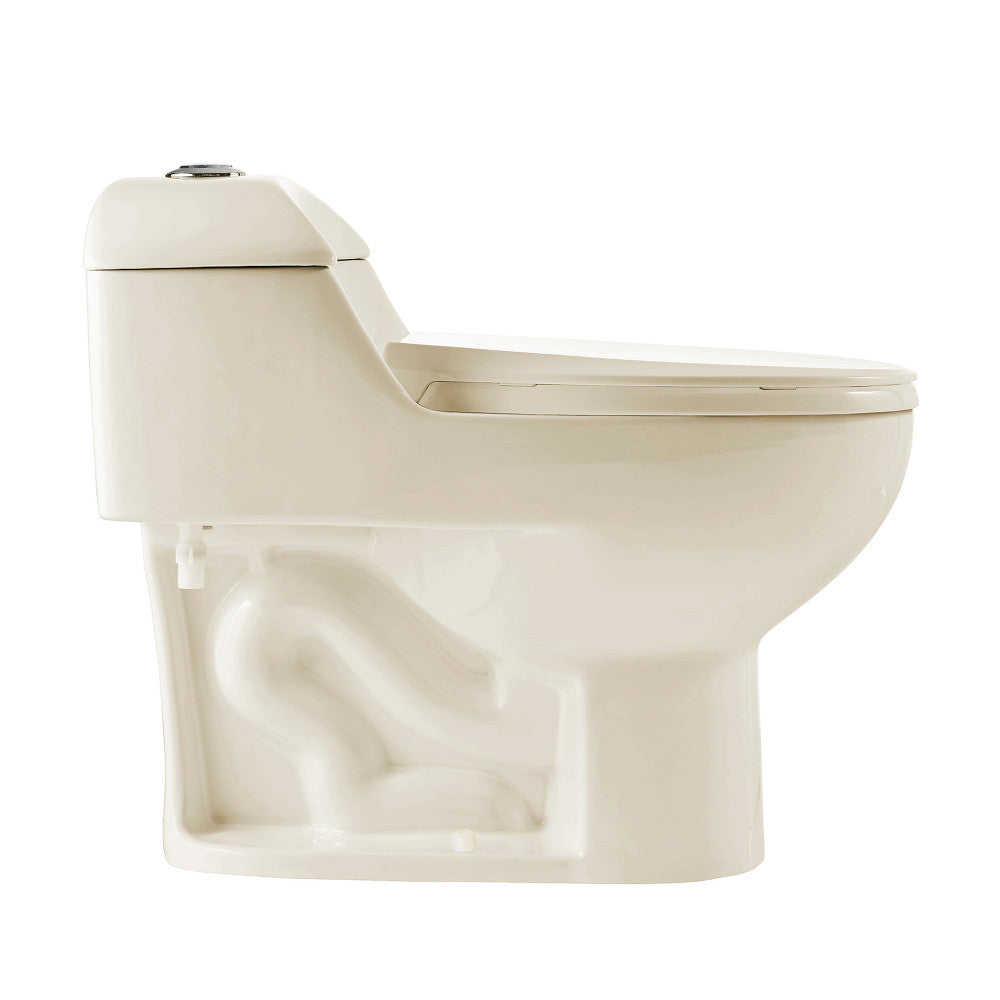 Swiss Madison Chateau One-Piece Elongated Dual-Flush Toilet in Bisque 1.1/1.6 gpf