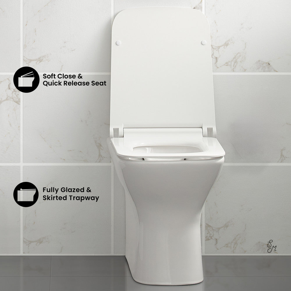 Swiss Madison Carre Back-To-Wall Square Toilet Bowl