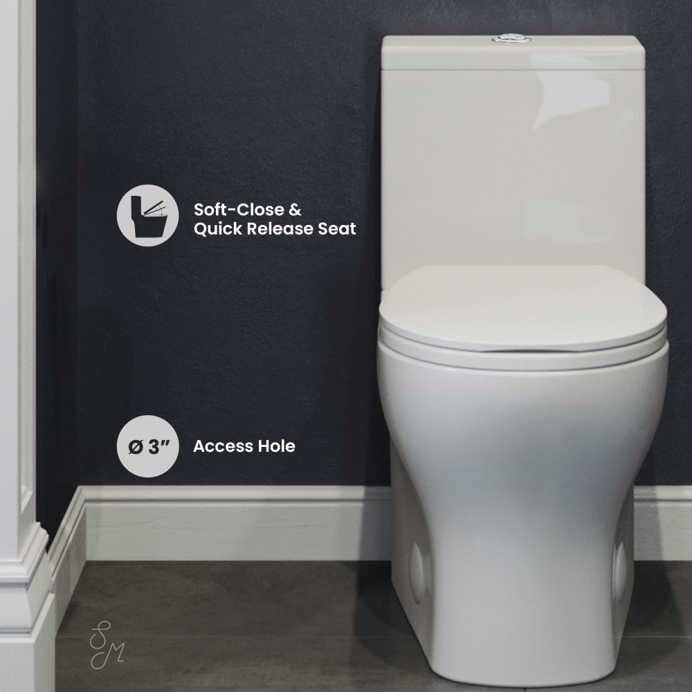 Swiss Madison Sublime II Two-Piece Round Toilet Dual-Flush 0.8/1.28 gpf