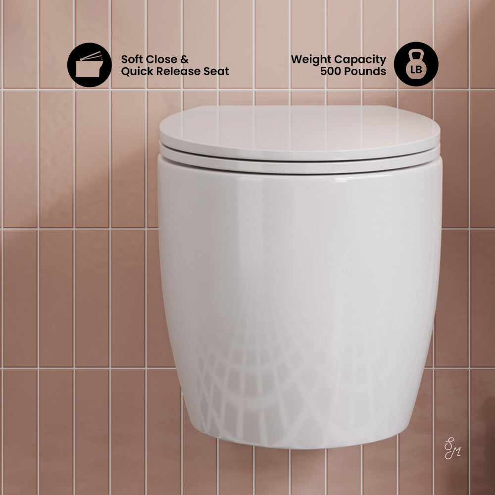 Swiss Madison Classe Wall-Hung Toilet Bowl Only in Glossy White