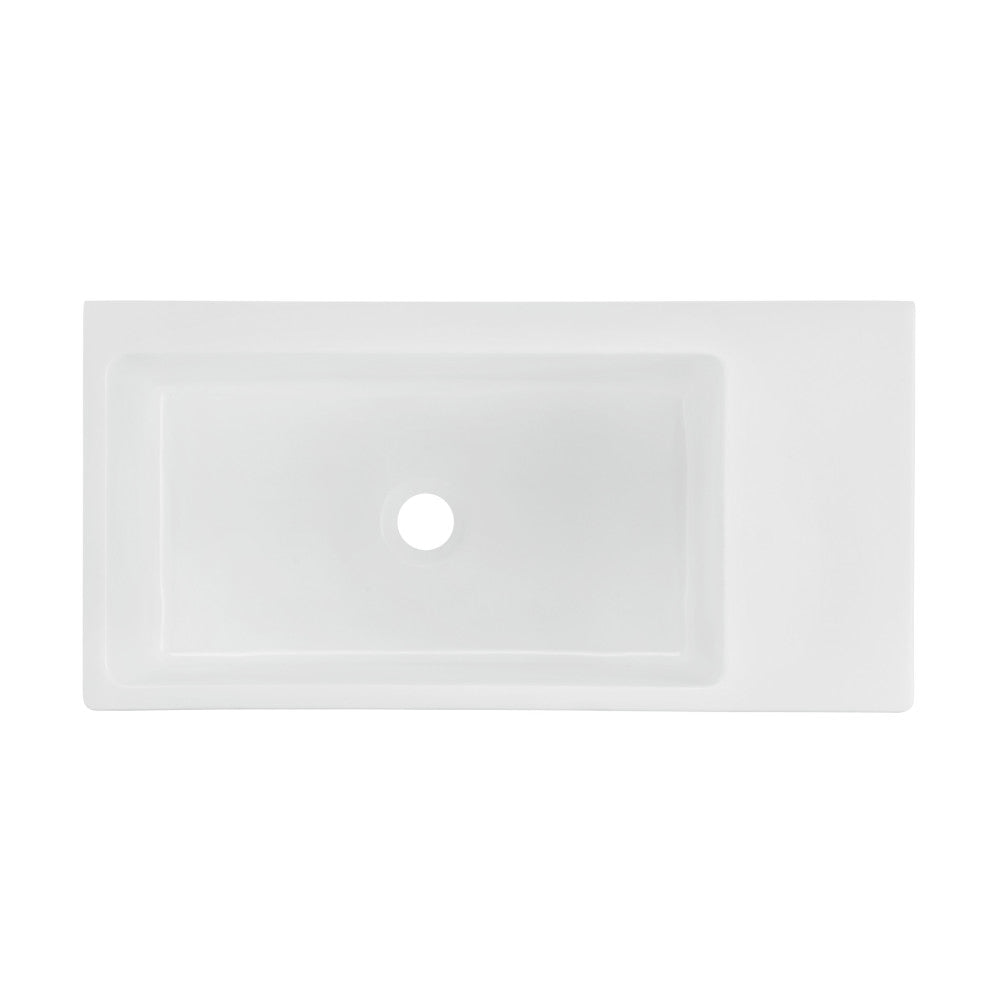 Swiss Madison Delice 24" Rectangle Wall-Mount Bathroom Sink in Matte White