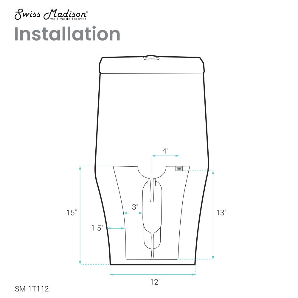 Swiss Madison Ivy One-Piece Elongated Toilet Vortex Dual-Flush 1.1/1.6 gpf