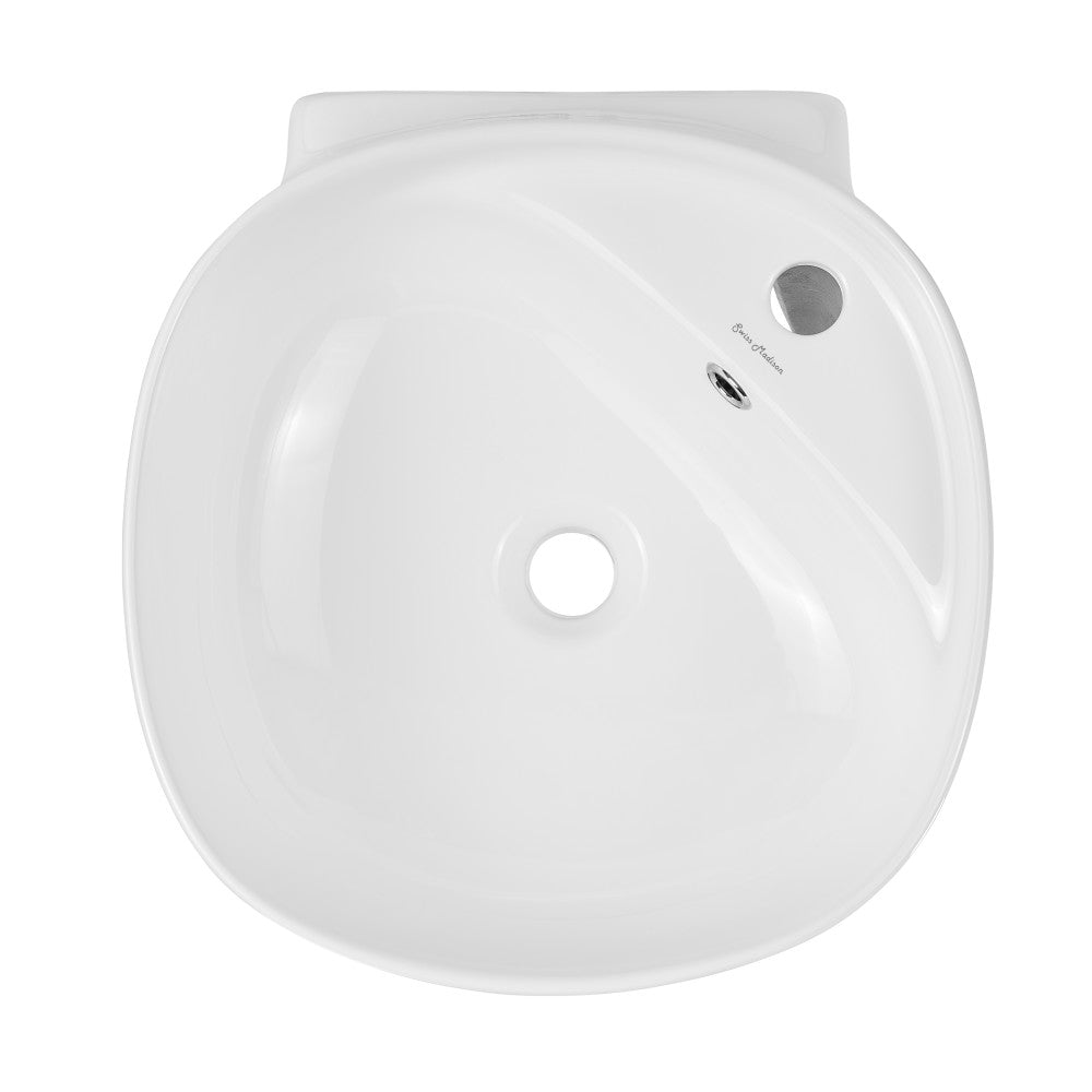 Swiss Madison Ivy 18 in. Ceramic Glossy White Wall Mount Sink