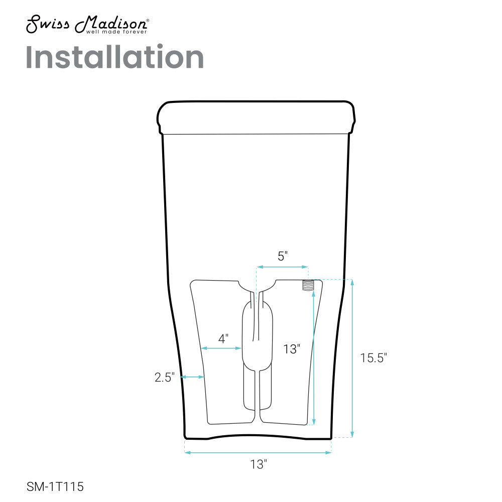 Swiss Madison Beau One-Piece Elongated Toilet Dual-Flush 1.1/1.6 gpf