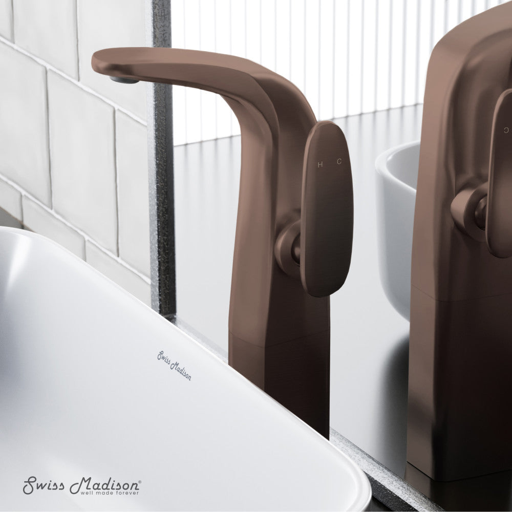 Swiss Madison Chateau Single Hole, Single-Handle, High Arc Bathroom Faucet in Oil Rubbed Bronze